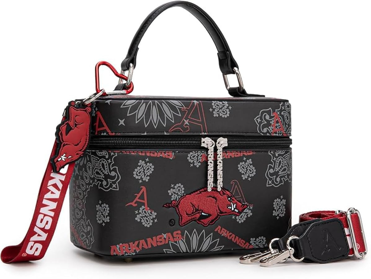 NCAA Makeup Bag for Women, Portable Cosmetic Bag, Large Capacity Travel Makeup Bags for Fan Gifts | Amazon (US)