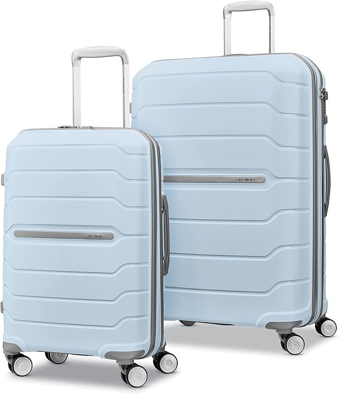 Samsonite Freeform Hardside Expandable Luggage with Spinners | Powder Blue | 2PC SET (Carry-on/La... | Amazon (US)