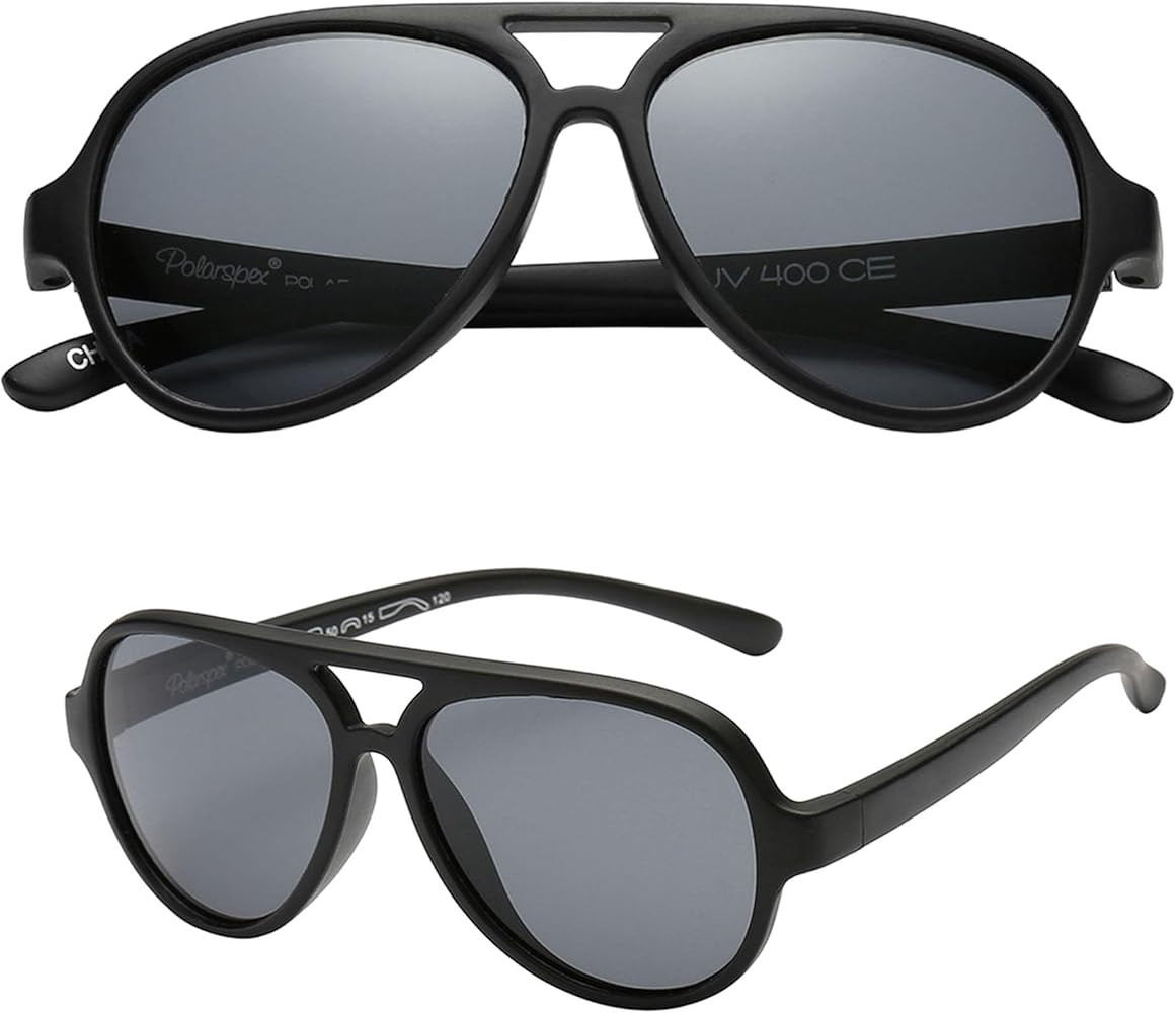 PolarSpex Kids Sunglasses - Bendable and Polarized Aviator Sunglasses - BPA Free - Ages 3-7 | Amazon (US)