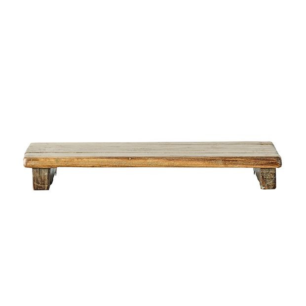 Short Vintage Wood Riser Tray | Antique Farm House