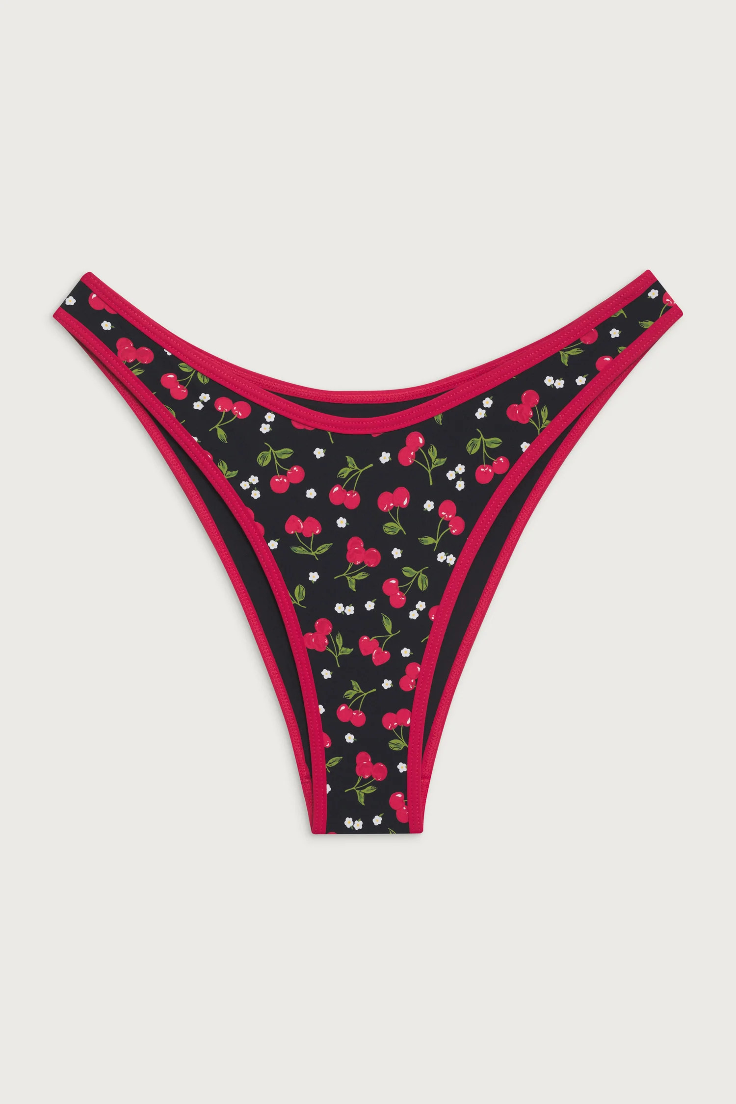 Dove Classic Bikini Bottom - Cherry Hearts | Frankies Bikinis