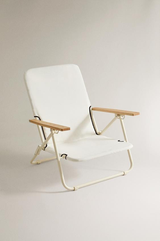 FOLDING BEACH CHAIR WITH WOODEN ARMRESTS | Zara US