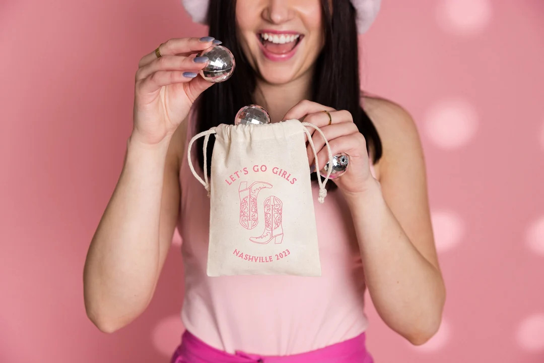 Disco Cowgirl Bachelorette Bags Western Bach Hangover Bag Girls Trip Welcome Bags Welcome Bags We... | Etsy (US)