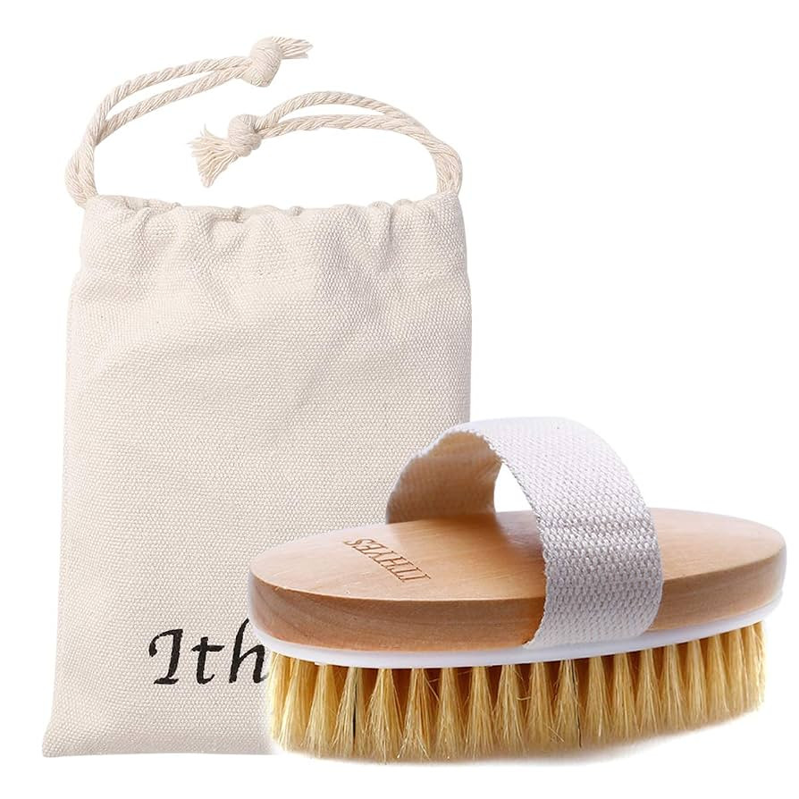 Ithyes Dry Brushing Body Brush Exfoliating Brush Natural Bristle Bath Brush for Remove Dead Skin ... | Amazon (UK)