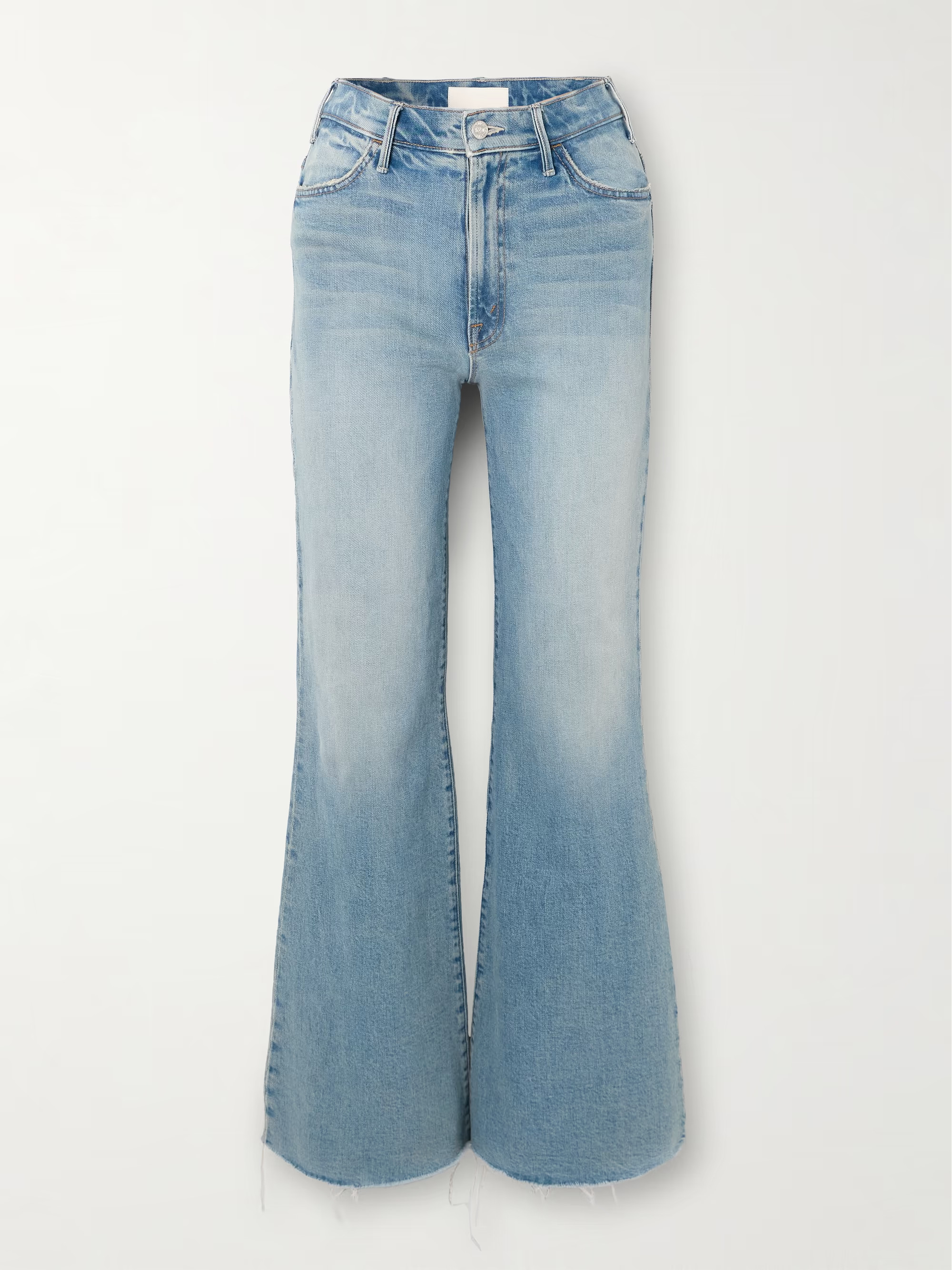 The Hustler Roller frayed high-rise wide-leg jeans | NET-A-PORTER (US)