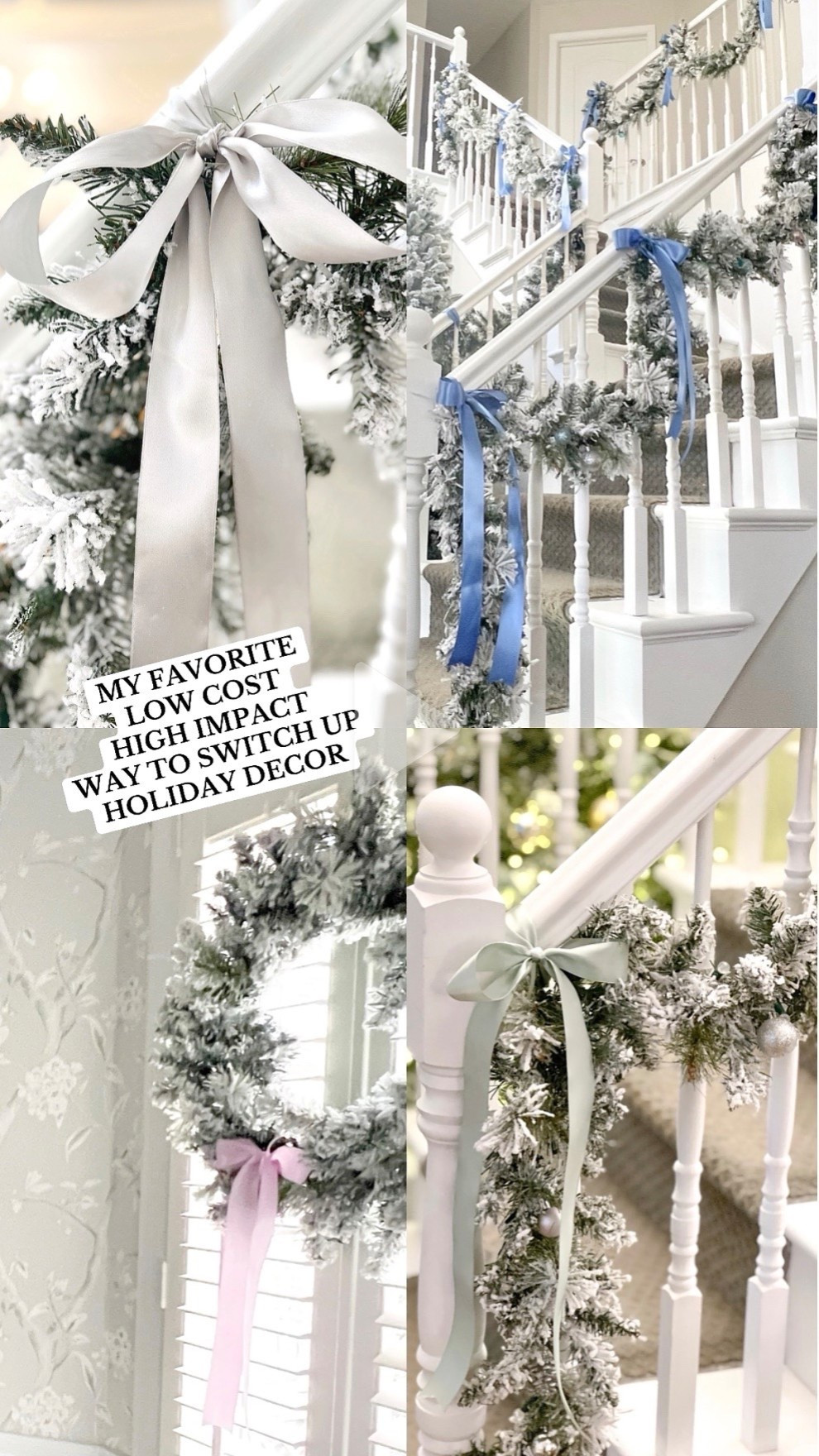 My absolute favorite way to change up my holiday decor every year without spending a fortune is by buying a new roll of satin ribbon 🤍

I’m all about a pastel Christmas color palate, when it comes to holiday decorating and swapping out the bow colors on my flocked garlands & flocked wreaths always makes such a big impact in switching up the looks from year to year 🗓️

To make it last even longer I roll it up when I’m done with it, to keep it wrinkle free, and keep it available in my ribbon drawer to reuse on gifts that I give throughout the year 🎁

Be sure to save this tip & follow for more holiday decorating tips 💌

Pastel Christmas, granmillennial, Christmas decor

#LTKHoliday #LTKHome #LTKSeasonal
