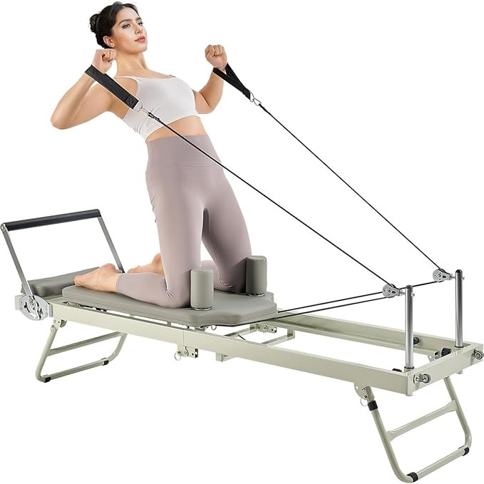 VEVOR Pilates Reformer, Pilates Workout Machine for Home Gym Studio Use, Pilates Bed with Dual Re... | Amazon (US)