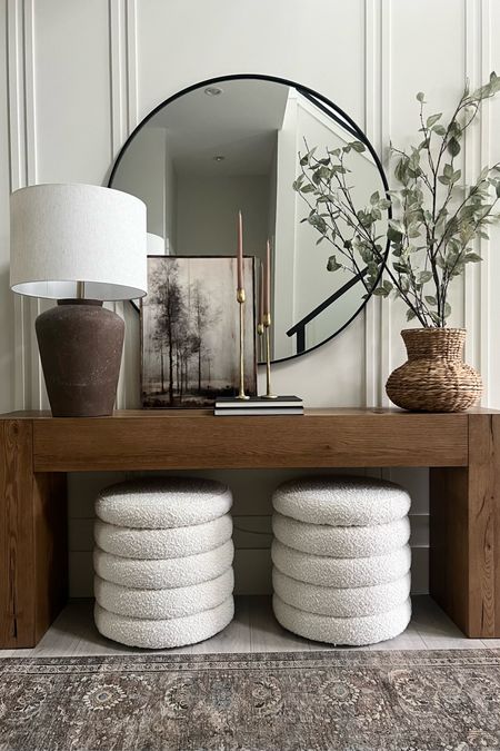 Entryway console: love the woven vase. Perfect texture for Spring and Summer. A light and airy look! 
Modern organic home decor 

#LTKhome