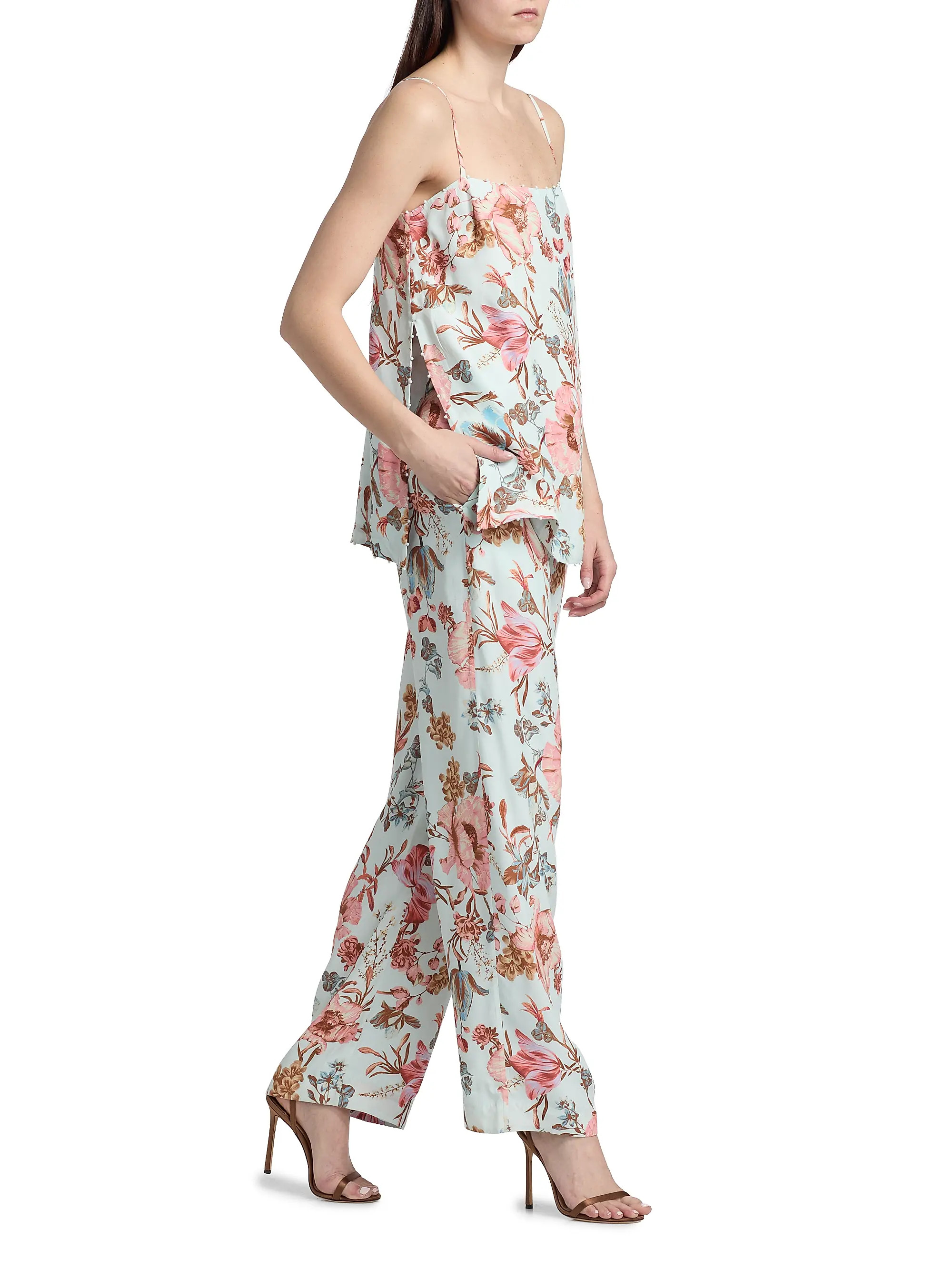 Floral High Slit Top | Saks Fifth Avenue