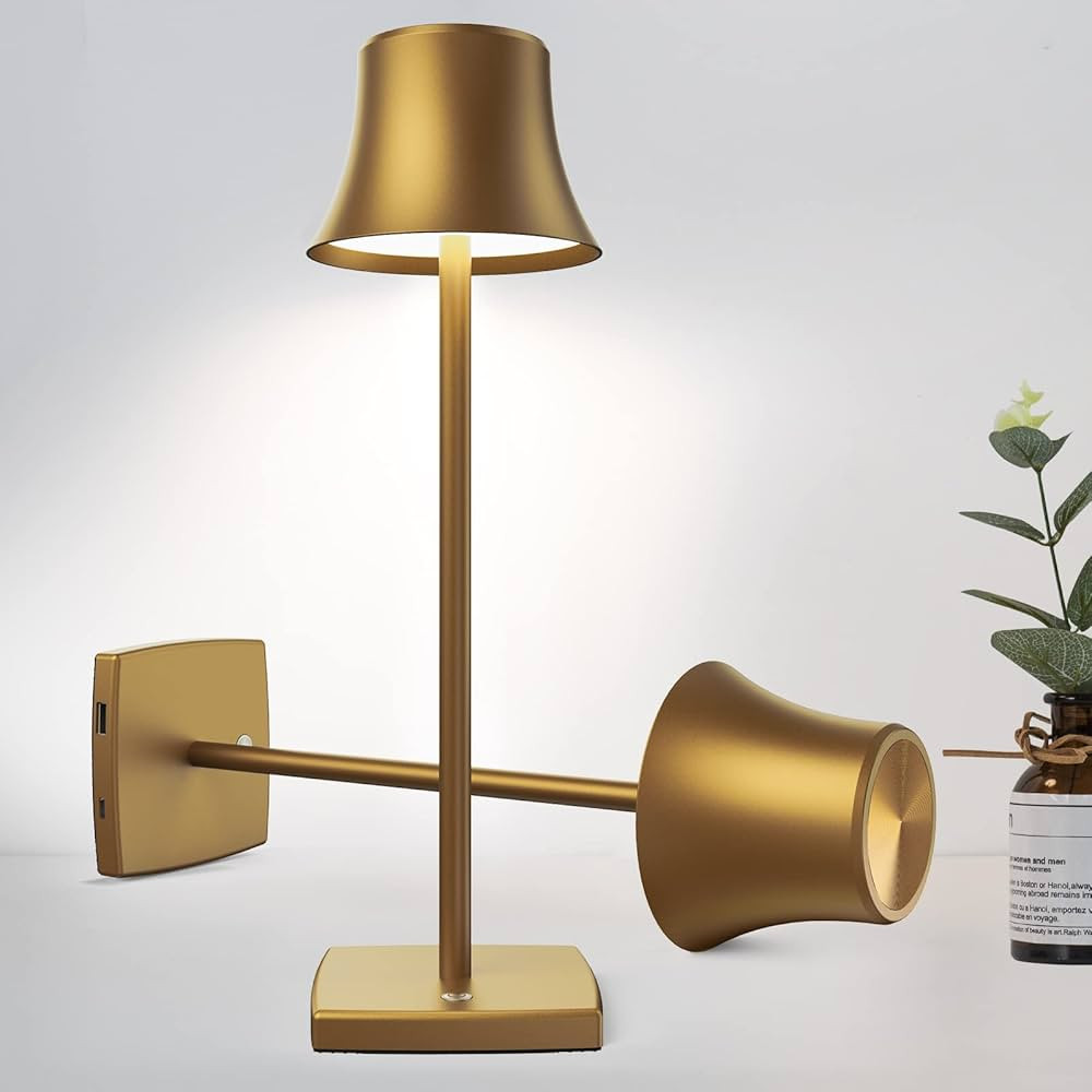 LED Desk Lamp Cordless Table Light, Rechargeable Battery Powered USB Charging Port 3 Levels Brigh... | Amazon (US)