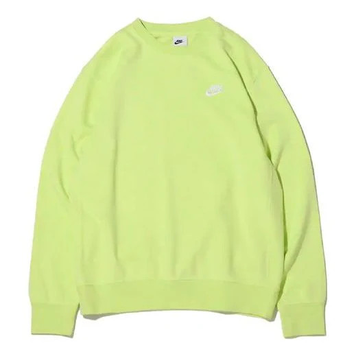Nike Sportswear Club French Terry Logo Sweatshirt 'Neon Green' BV2667-736 | KICKS CREW