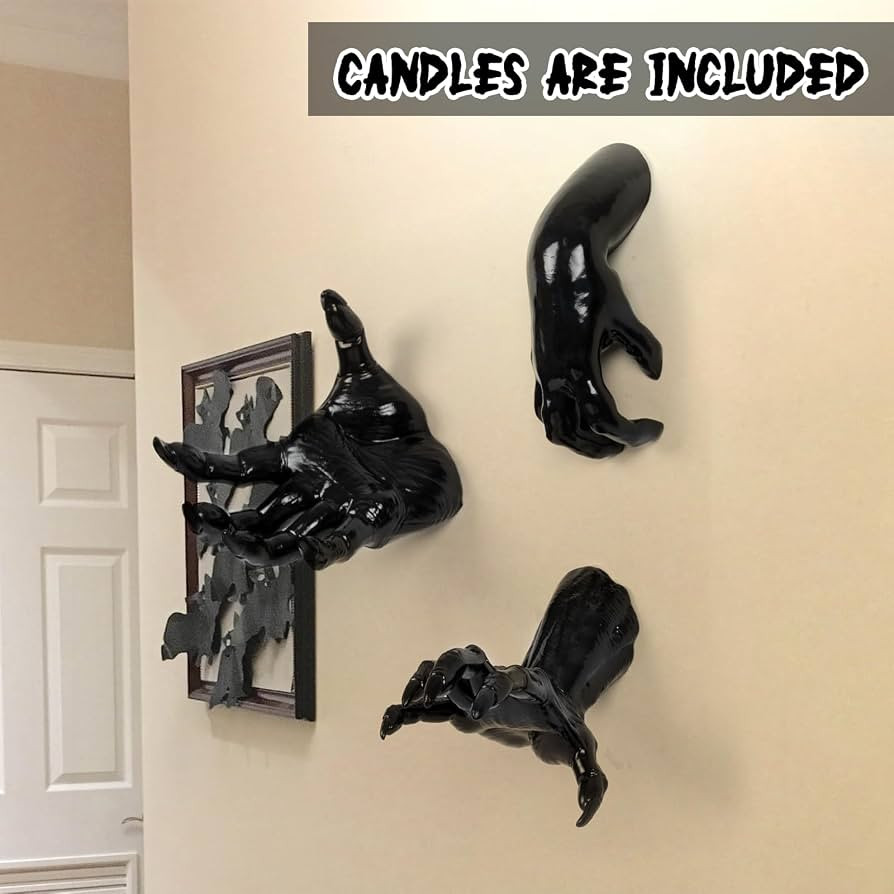Dazonge Halloween Decorations Indoor/Outdoor, Pack of 3 Wall Mounted Creepy Reaching Hands, Life-... | Amazon (CA)