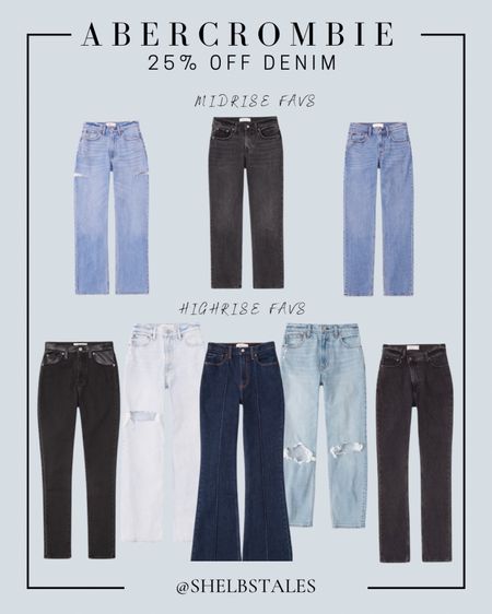 Abercrombie Denim Sale! 25% off all denim & leather pants plus an extra 15% off with code “AFSHELBY”. Shop my favorite midrise and high rise jeans. For the most part I’m a 29R which is the equivalent to a size 8  

#LTKsalealert #LTKunder100 #LTKcurves