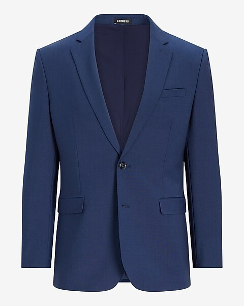 Slim Blue Wool-blend Modern Tech Suit Jacket | Express