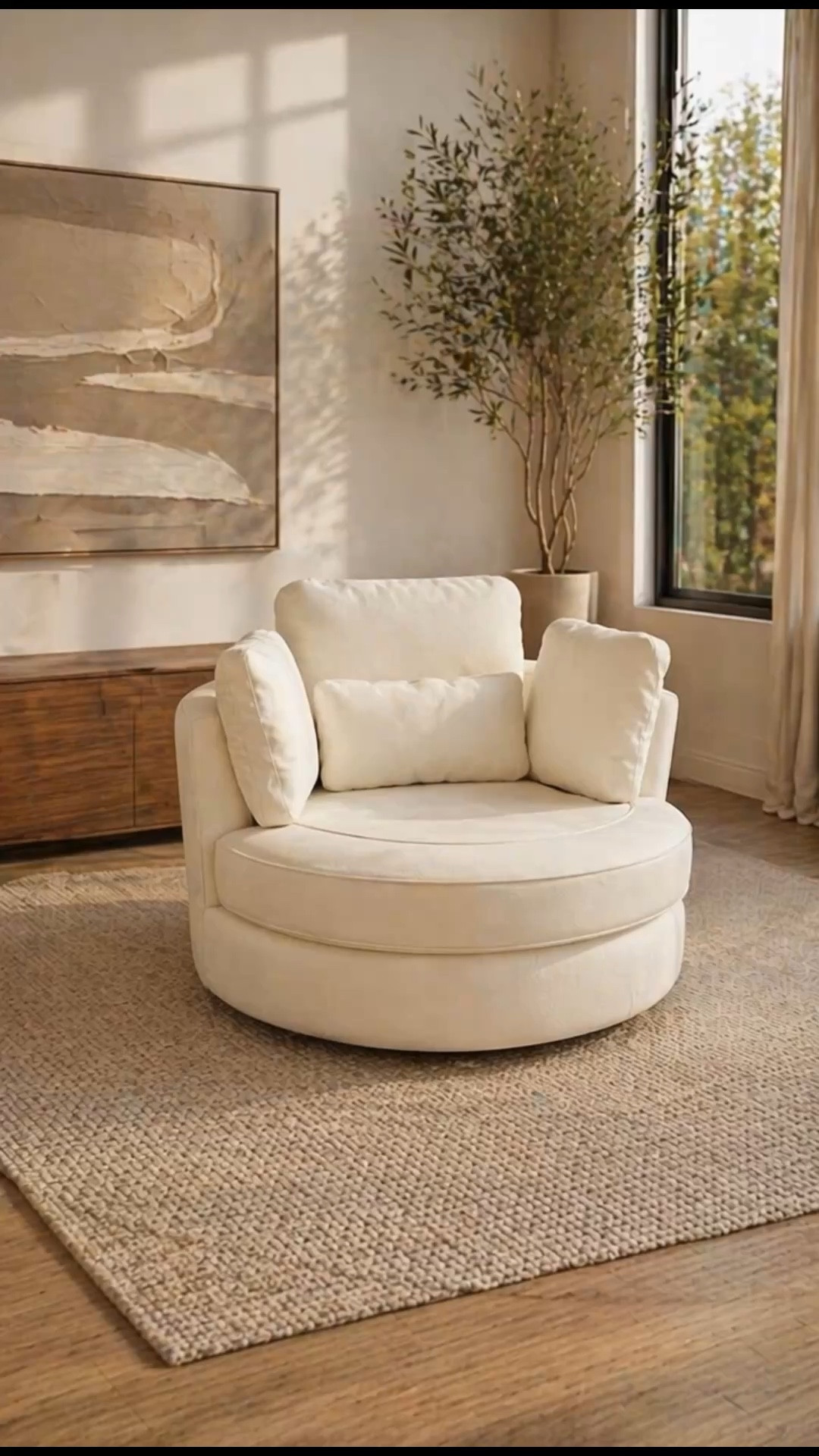 This oversized chair is needed for any cozy space! And… it swivels! Designer look for less! 

#LTKSeasonal #LTKHome #LTKSaleAlert