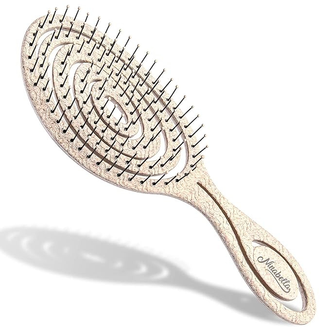 Ninabella Organic Detangling Hair Brush for Women, Men & Children - Does not Pull on Hair - Hair ... | Amazon (US)