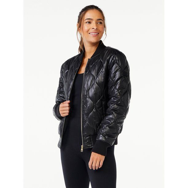 Love & Sports Women's Quilted Bomber Jacket | Walmart (US)