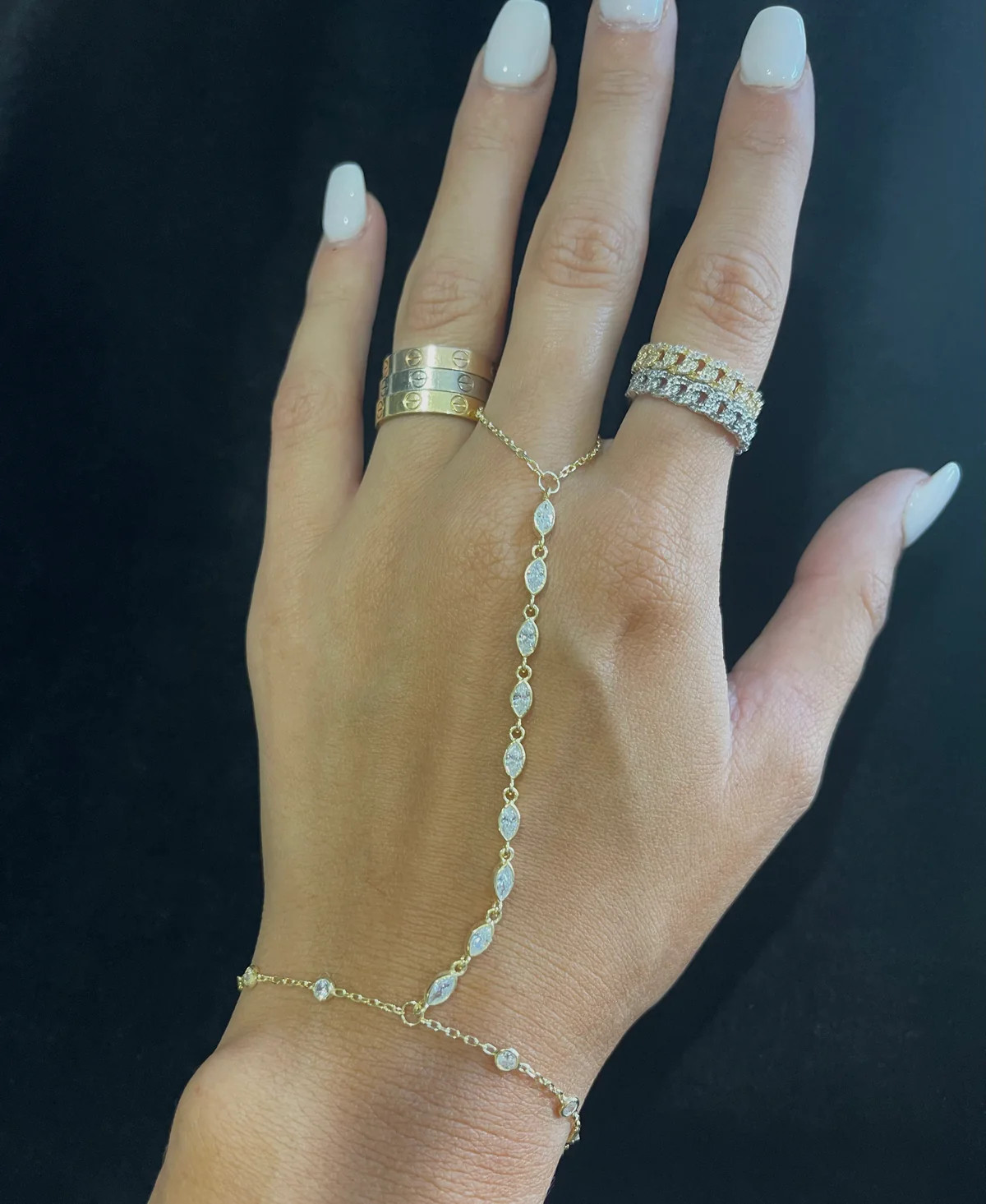 Marquise Hand Chain | Shop Alexandra Madison