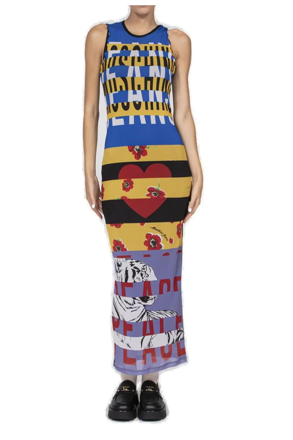 Moschino Jeans Printed Tulle Dress | Cettire Global