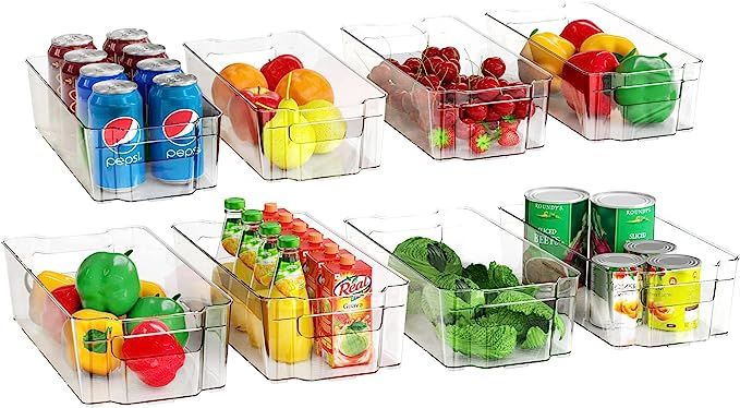 Utopia Home Pantry Organizer - Set of 8 Refrigerator Organizer Bins - Fridge Organizer for Freeze... | Amazon (US)