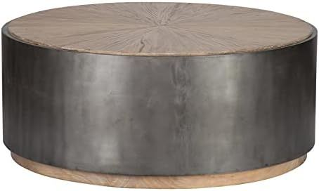 Kosas Home Salsbury Wood and Metal Coffee Table in Dark Brown and Black | Amazon (US)