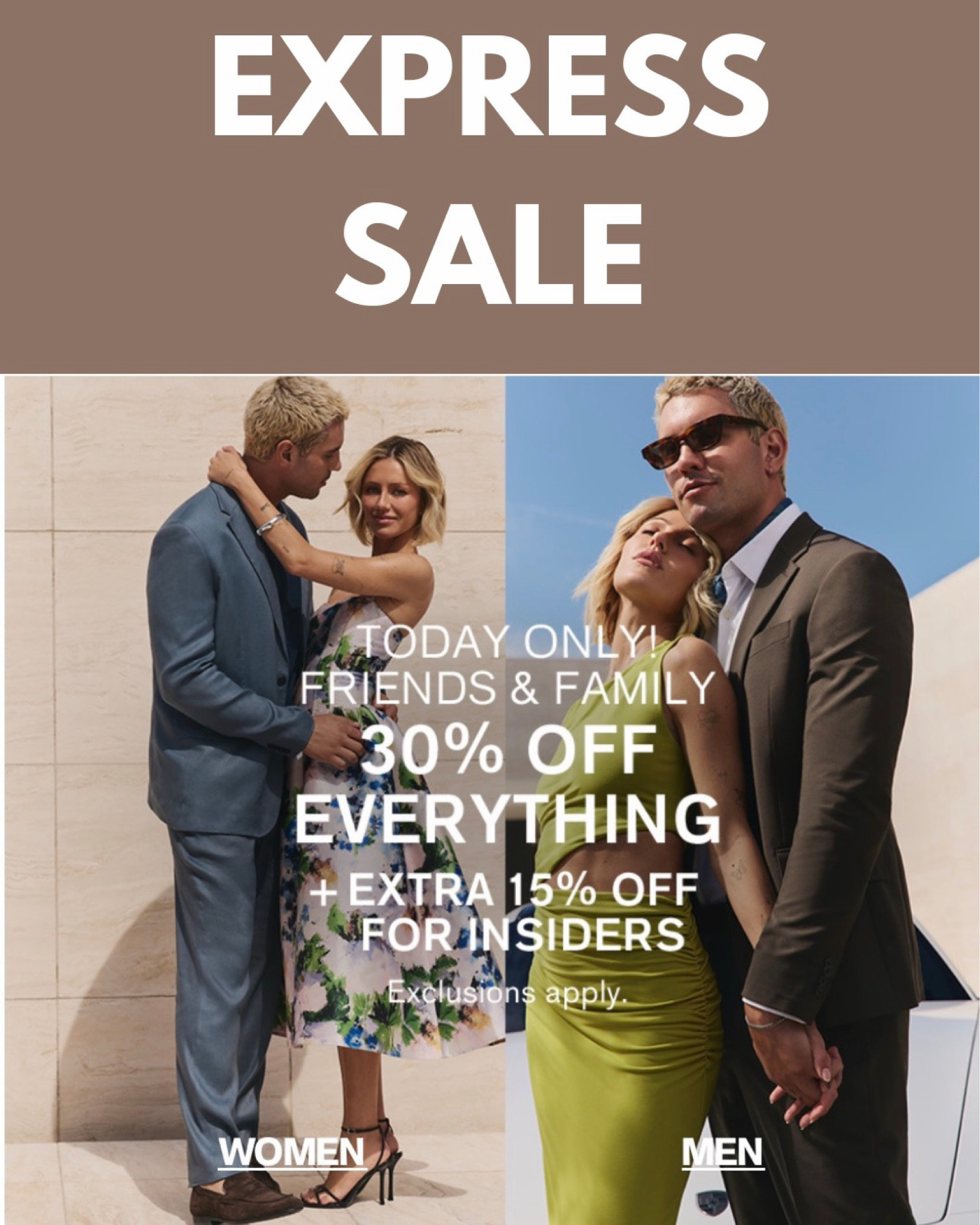 Today Only!! ‼️ 30% OFF at EXPRESS ‼️ Insiders score an extra 15% OFF!!!
Tap any photo below to shop and SAVE!!

Follow my LTK @fashionistanyc on the @shop.LTK app to view this post and get my exclusive app-only content!

#liketkit #LTKSaleAlert #LTKMothersDay #LTKgrwm
@shop.ltk
https://liketk.it/6biGB
