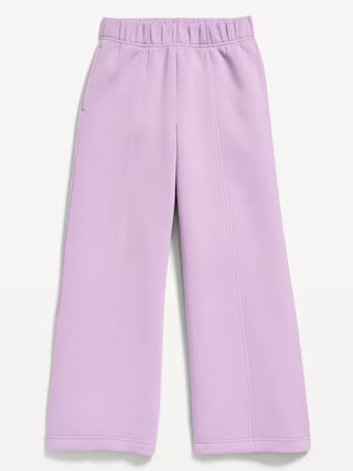 High-Waisted Bounce Fleece Wide-Leg Sweatpants for Girls | Old Navy (US)