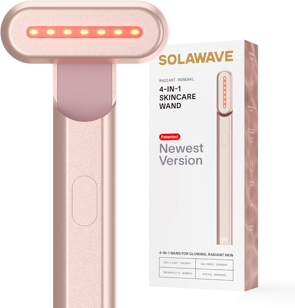 Solawave 4-in-1 Radiant Renewal Wand, Face Skincare Wand with Facial Massager, Facial Wand | Amazon (US)