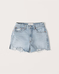 Curve Love 90s High Rise Cutoff Shorts | Abercrombie & Fitch (US)