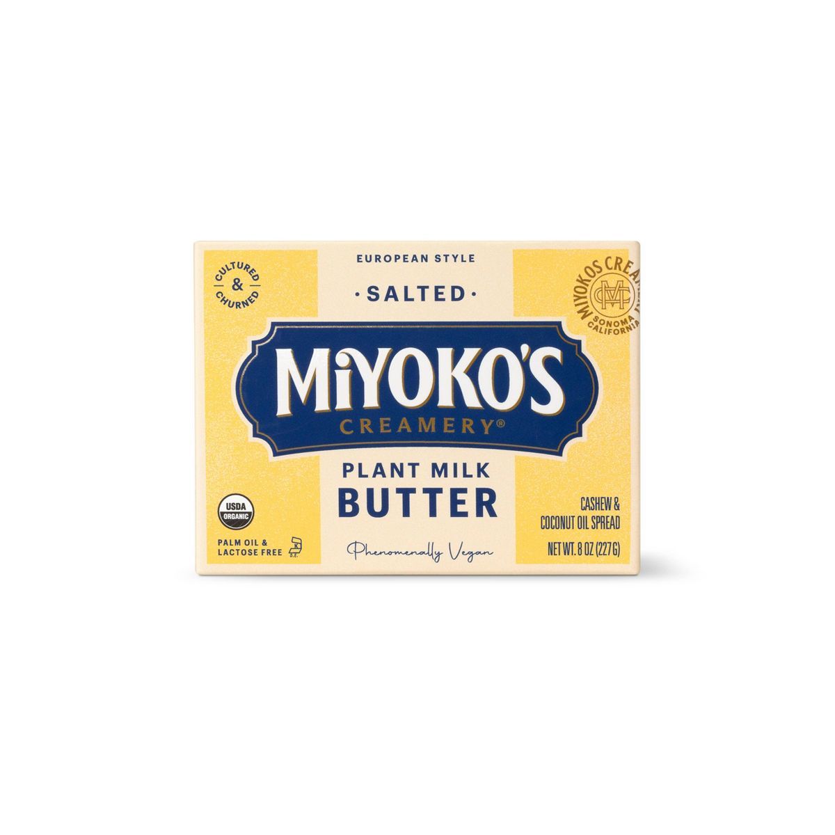 Miyoko's Creamery European Style Salted Plant Milk Vegan Butter - 8oz | Target