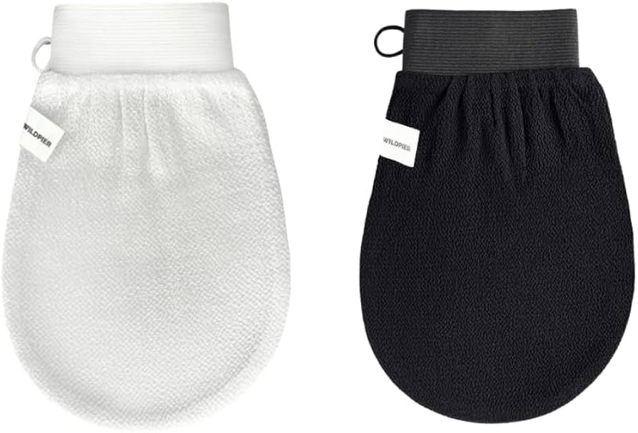 Wildpier Beauty Exfoliating Glove and Luxe Exfoliating Glove - 2 Pack Mitt Body Scrub for Bath Sh... | Amazon (US)