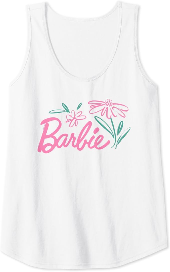 Barbie - Brushed Flower Logo Tank Top | Amazon (US)