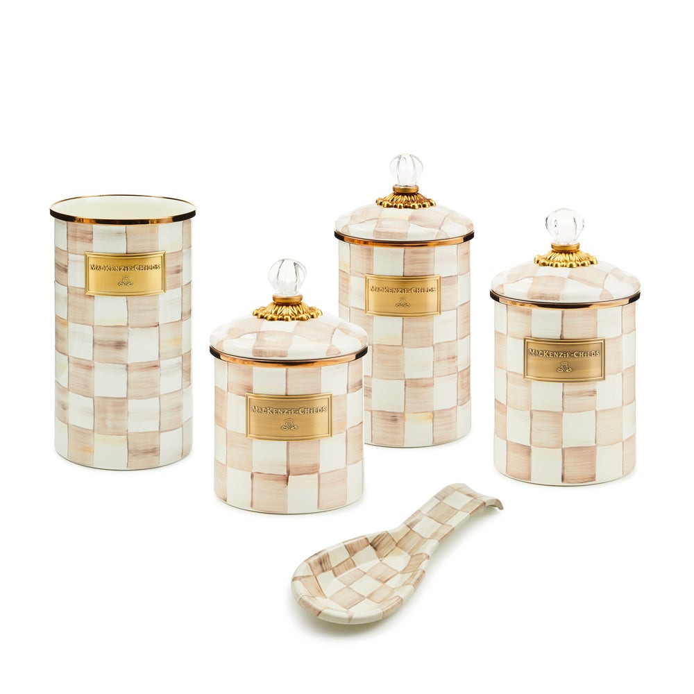 Mocha Check 5pc Kitchen Essentials Set | MacKenzie-Childs