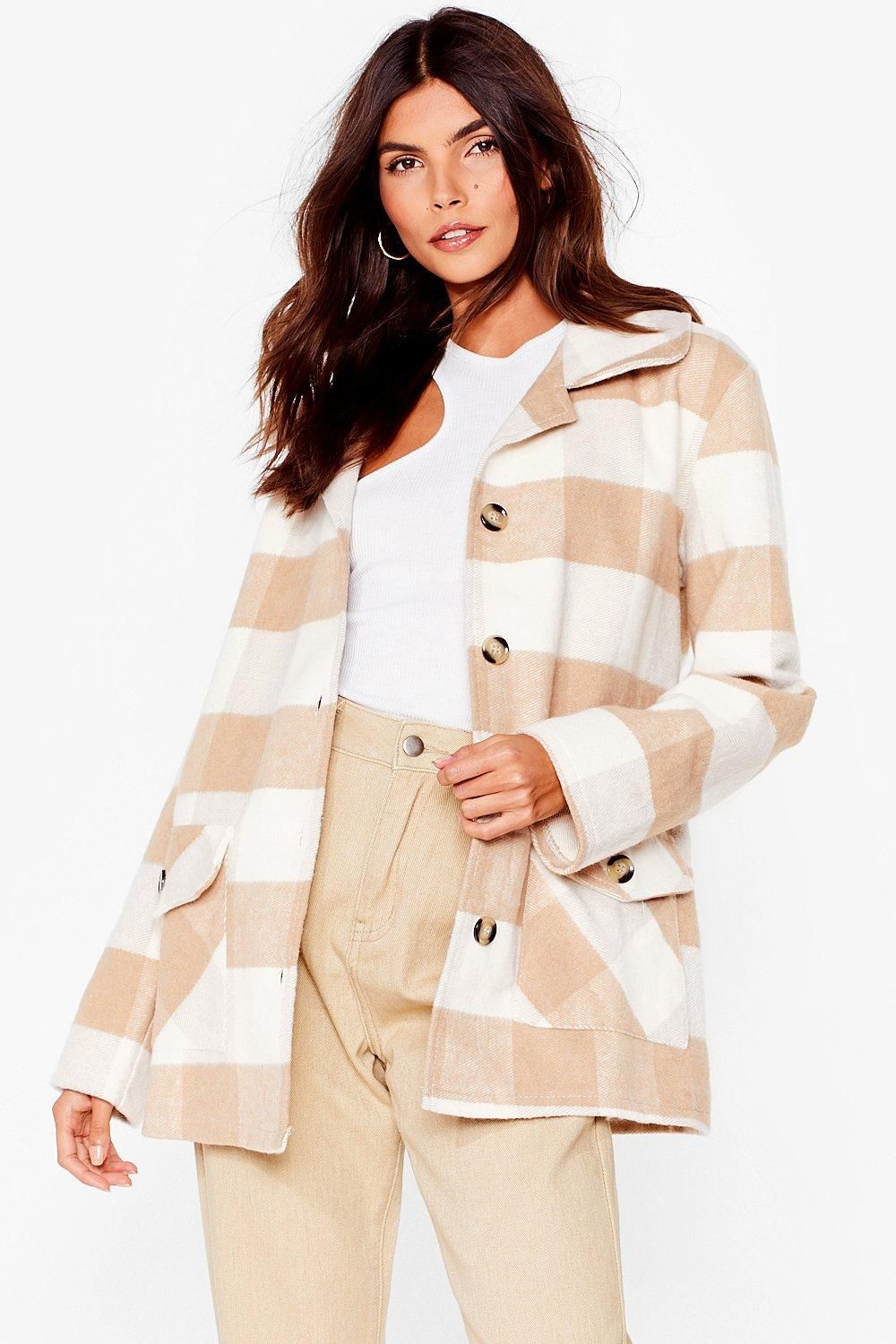 Checkin' in Faux Wool Button-Down Jacket | NastyGal (US & CA)