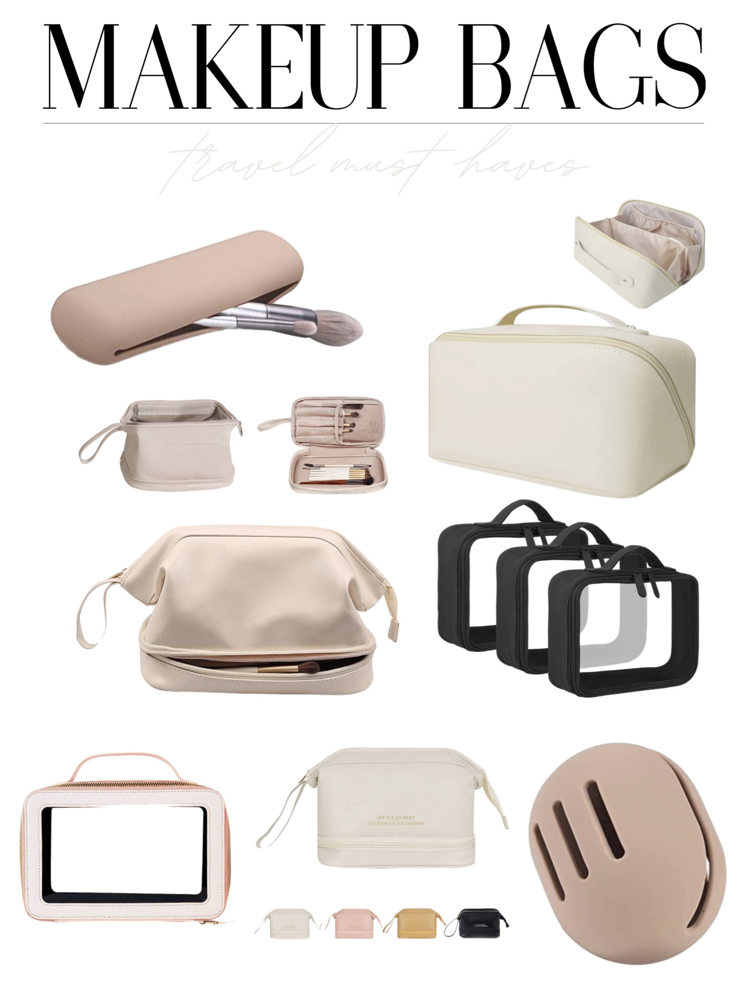 Travel Makeup Bags 

#LTKunder50 #LTKtravel #LTKbeauty