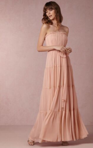 NWT $400 BHLDN Jill Stuart Chelsea Dress in Tiered Chiffon - Bridesmaids Prom | eBay | eBay US