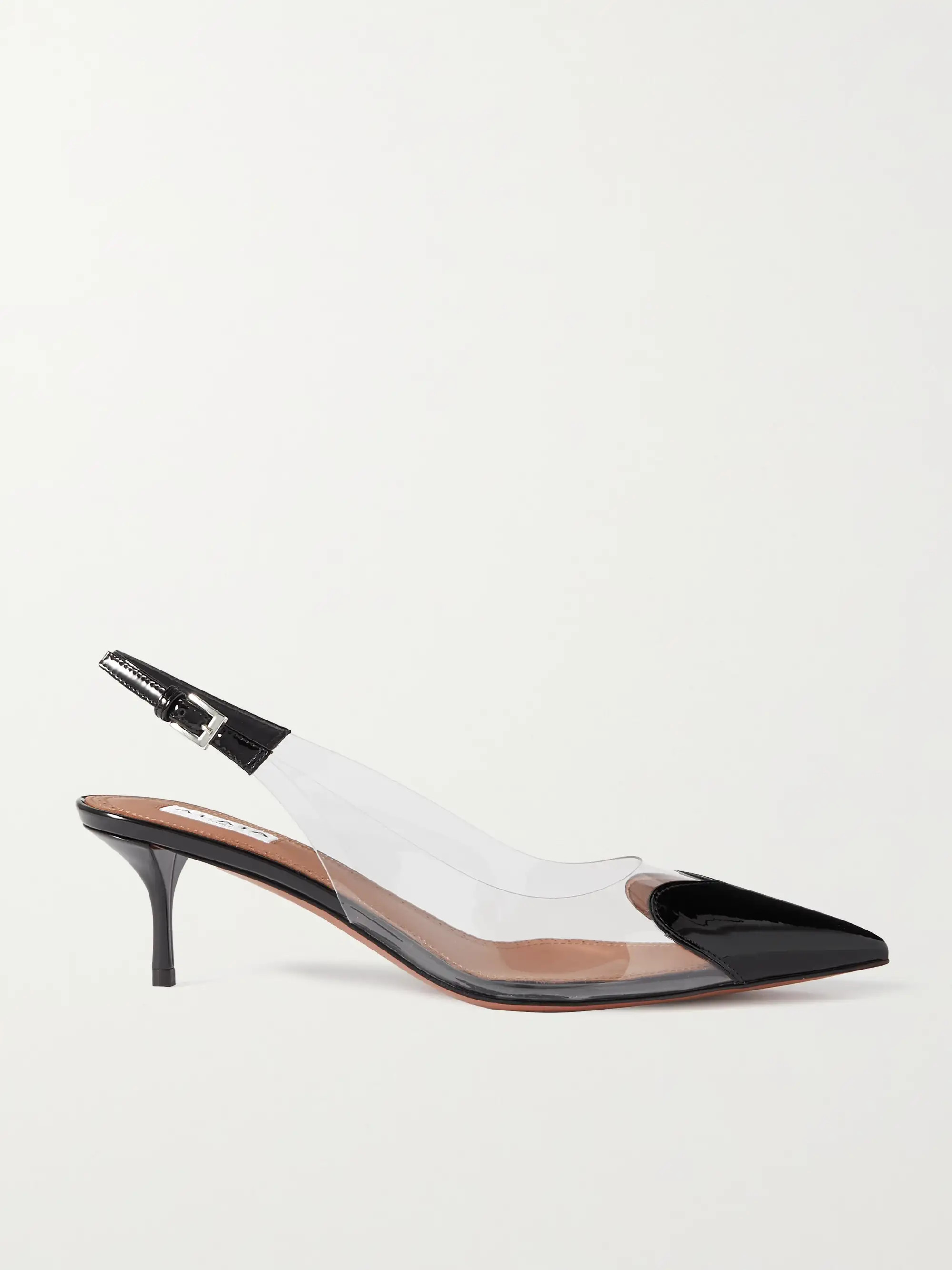 Cœur 55 PU and patent-leather slingback pumps | NET-A-PORTER (UK & EU)