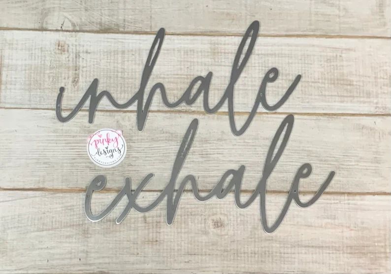 Inhale and Exhale Metal Words  Meditation Words  Yoga Decor - Etsy | Etsy (US)