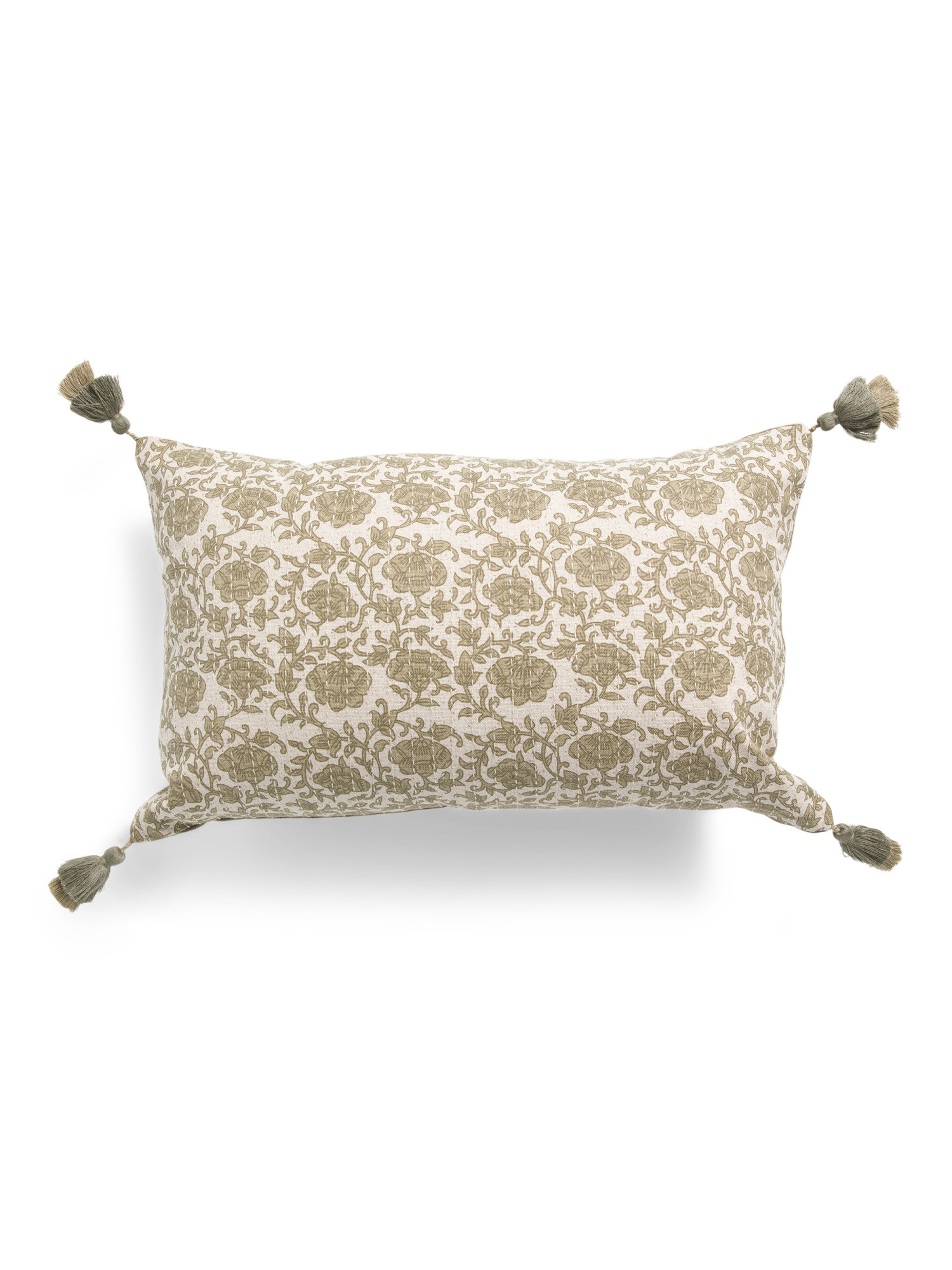13x21 Linen Blend Floral Block Print Keya Lumbar Pillow | Throw Pillows | Marshalls | Marshalls