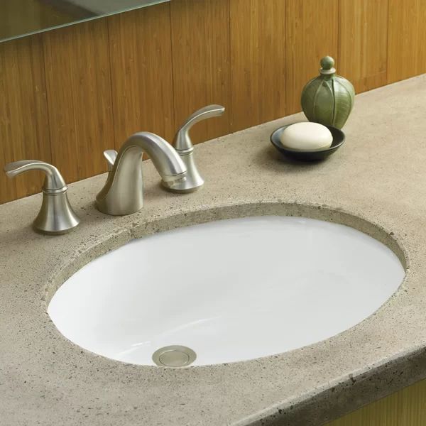 Caxton® Vitreous China Oval Undermount Bathroom Sink with Overflow (Part number: K-2210-0) | Wayfair North America