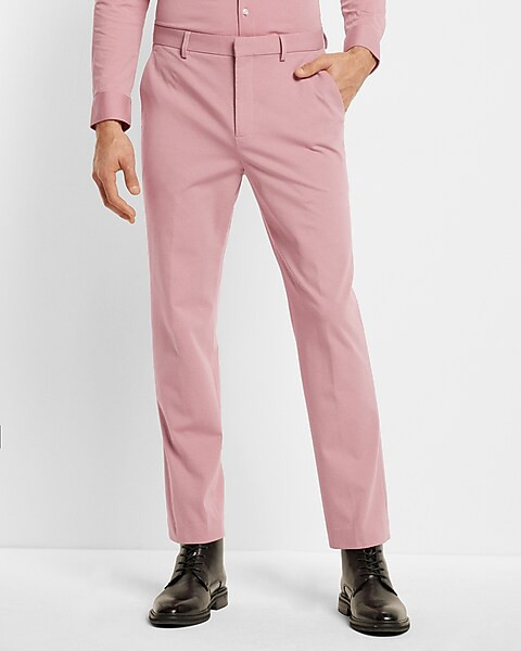 Classic Pink Ponte Knit Suit Pant | Express