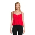 No Boundaries Knit Eyelet Tank Top, Women's - Walmart.com | Walmart (US)
