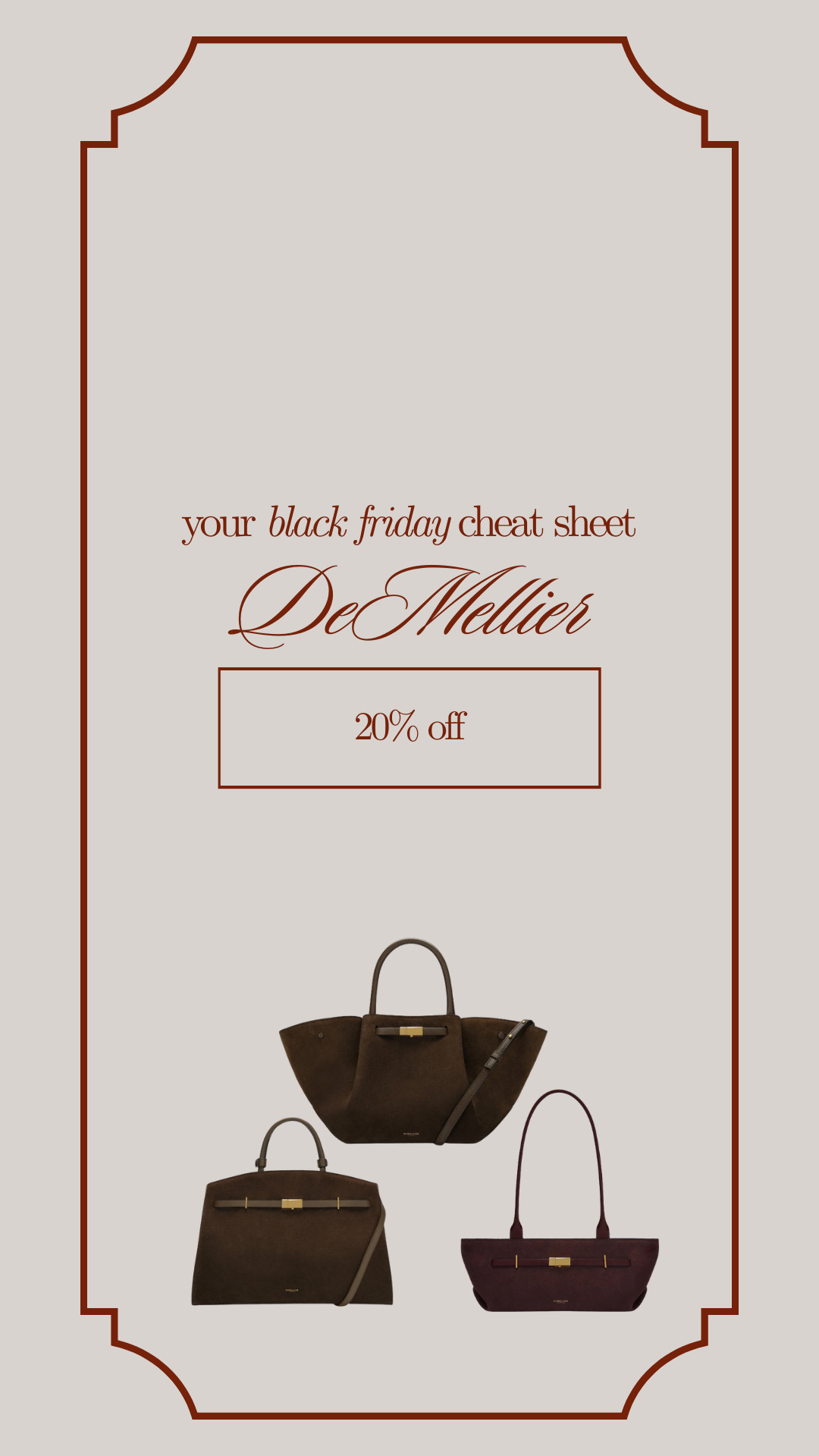 Best of Cyber Week & Black Friday deals: DeMellier

20% off with code BF20

 

 #LTKCyberWeek #LTKluxury #LTKsale