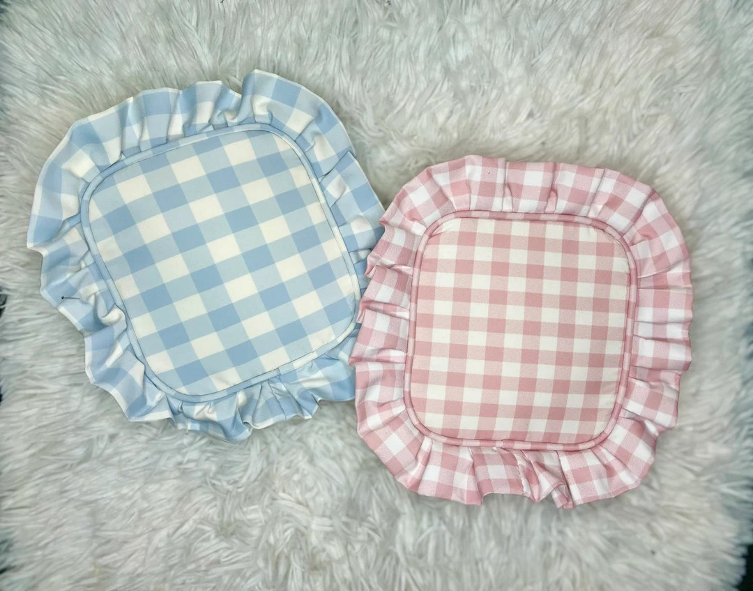 Gingham Ruffle Pouch | Etsy (US)