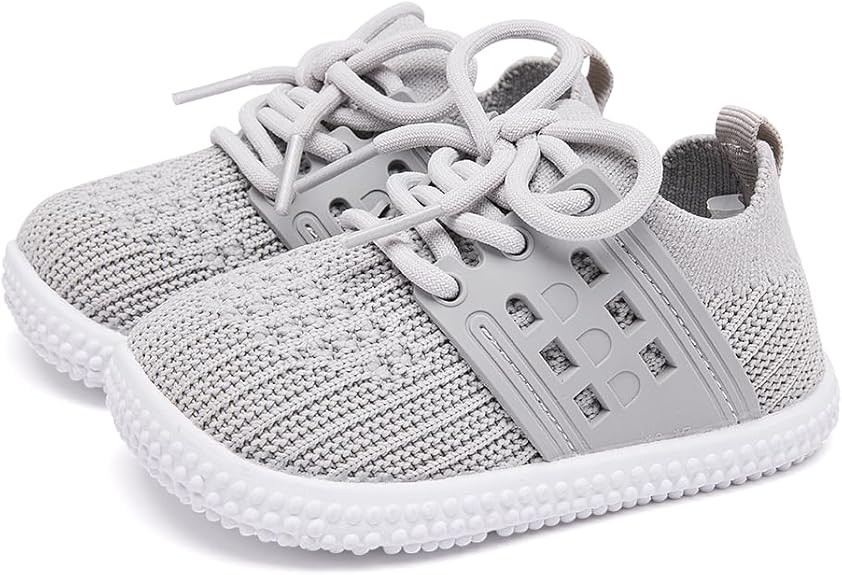 BMCiTYBM Baby First Walking Shoes Boys Girls Infant Sneakers Breathable 6 9 12 18 24 Months Grey ... | Amazon (US)