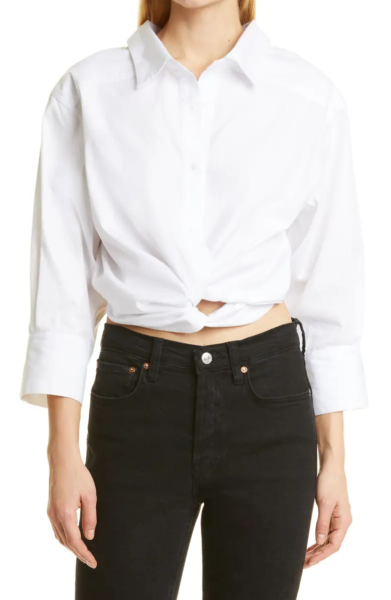 ALIX NYC Loretta Knot Hem Cotton Shirt | Nordstrom | Nordstrom