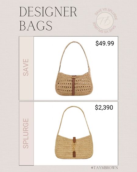 Save vs Splurge: Designer bags 👜 
YSL raffia vs Mango— such a great look for less! 

#LTKFindsUnder100 #LTKItBag #LTKStyleTip