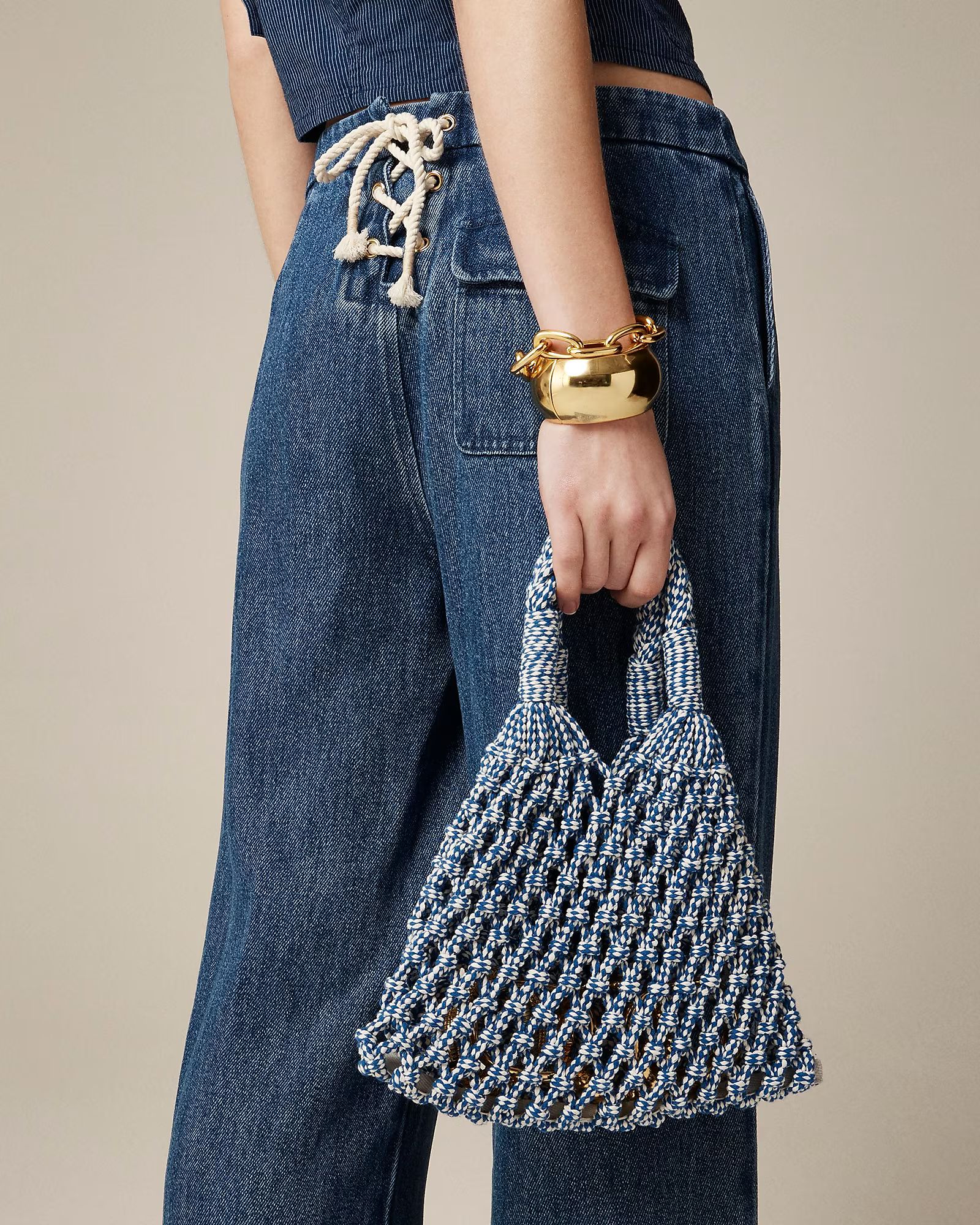 Cadiz hand-knotted rope tote in multicolor | J. Crew US