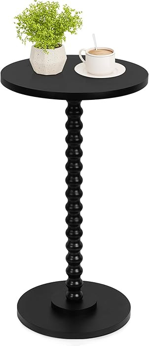 Round Side Table, Small End Table for Small Space, Modern Accent Table with Solid Wood Leg, Easy ... | Amazon (US)