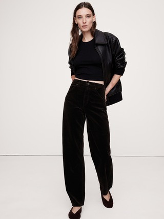 High-Rise Bow Corduroy Pant | Banana Republic (US)